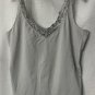NWT Chicos Microfiber Della V Neck Womens Silver Tank Top Shirt Blouse Size 3