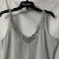 NWT Chicos Microfiber Della V Neck Womens Silver Tank Top Shirt Blouse Size 3