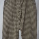 NWT Chicos Fern Stripe Fudge Womens Cropped Wader Pants Slacks Plus Size 2