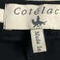 EUC Cotelac Womens Casual Wide Leg Cropped Black Pants Slacks Trousers Size 1