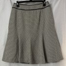 NWT Ann Taylor Loft Womens Cream Black Lined Skirt Size 6