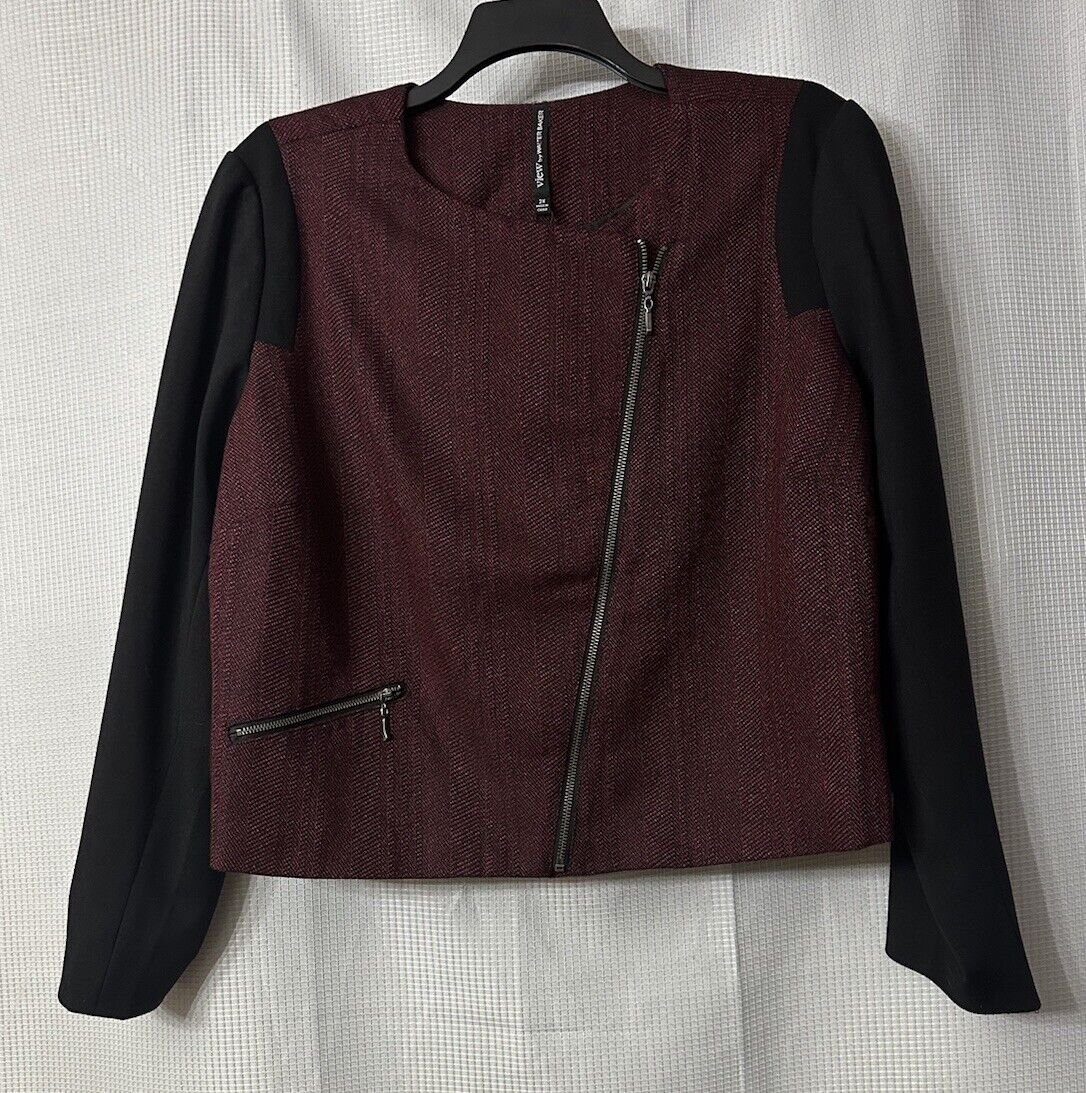 NWT View by Walter Baker Womens Long Sleeve Zipped Front Jacket Coat Plus 2X