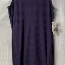 NWT Evan Picone Womens Casual Sleeveless Purple Knit Dress Size XL