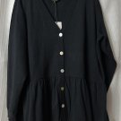 NWT DG2 Diane Gilman Womens Long Sleeve Black Button Sweater Plus Size 1X