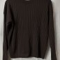 NWT Open Edit Womens Long Sleeve Brown Designer Top Blouse Shirt Size Medium