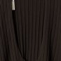 NWT Open Edit Womens Long Sleeve Brown Designer Top Blouse Shirt Size Medium
