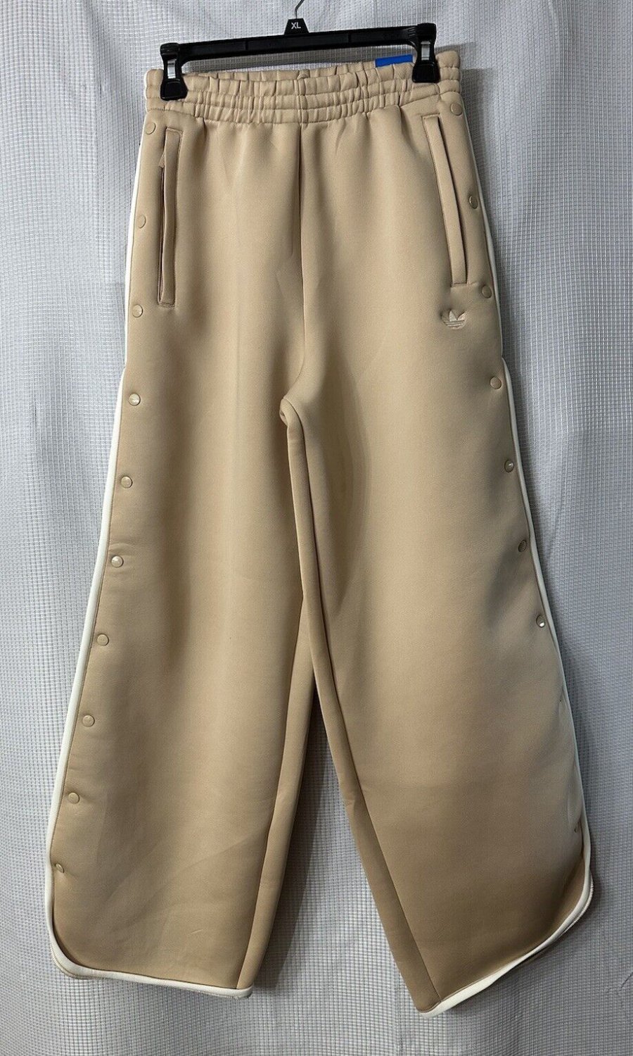 NWT Adidas Regular Fit Beige Fullk Length Womens Spacer Pants HM1616 Size Small