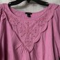 NWT Ann Taylor Womens Light Purple Short Sleeve Linen Blend Top Shirt Size Small