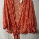 NWT Free People Womens Batwing Sheer Open Casual Top Blouse Shirt One Size