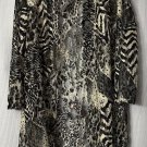 NWT Chicos 3/4 Sleeve Open Stitch Oasis Duster Womens Open Jacket Top Size 2