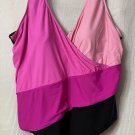 NWT Avenue Womens One Piece Spliced Bathing Swimsuit Plus Size 28