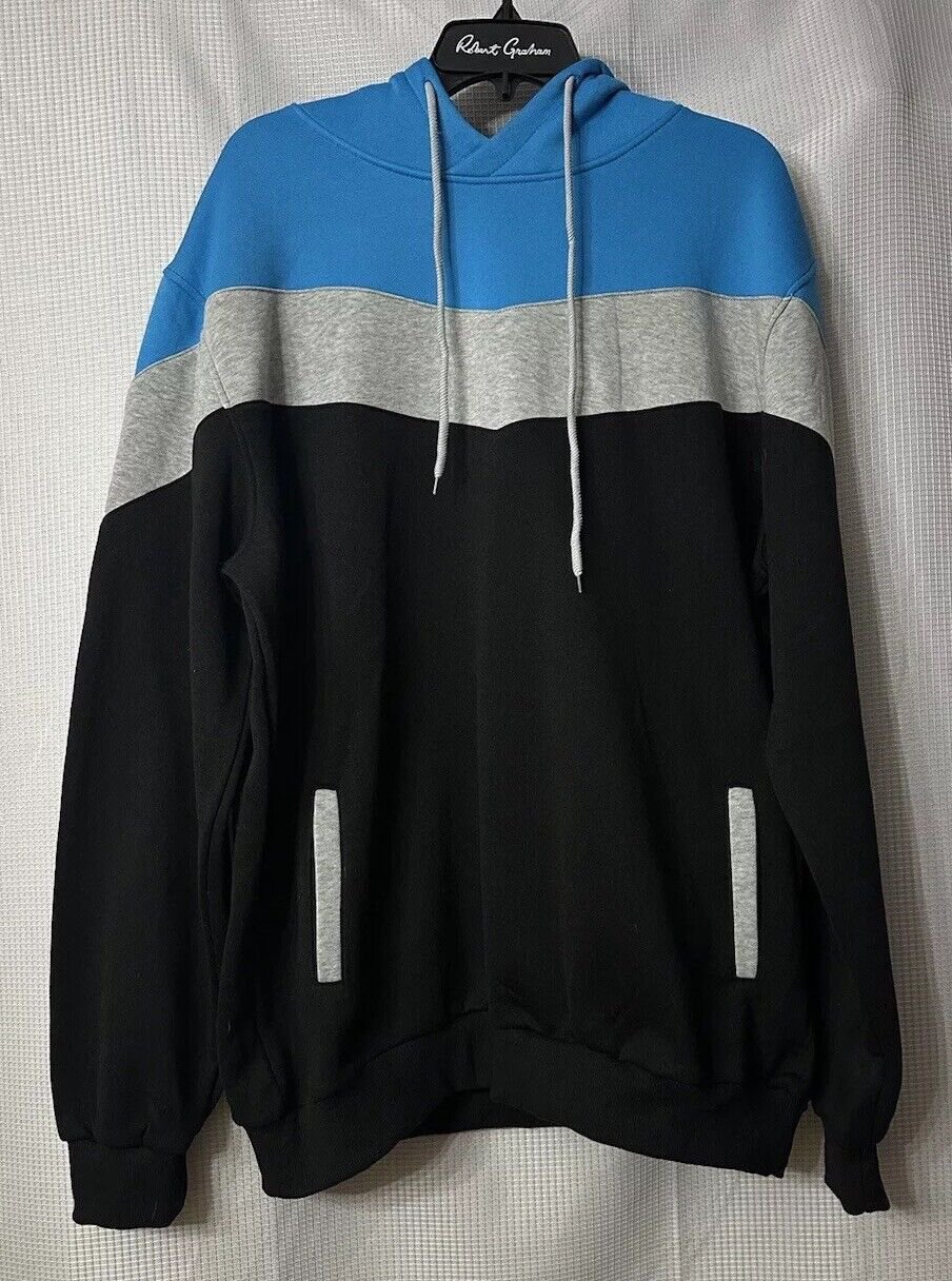 NWT Moon Colour Mens Long Sleeve Pullover Hoodie Sweatshirt Size 2XL