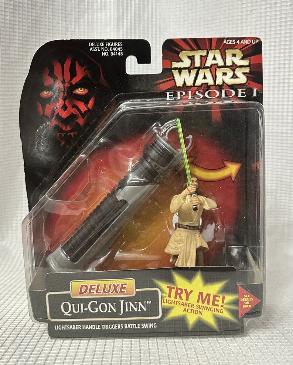 Star Wars Qui-Gon Jinn Deluxe Lightsaber Handle Episode I Hasbro 1998 NIP