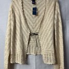 NWT Venezia Lane Bryant Womens Cream Front Tied Sweater Plus Size 14/16