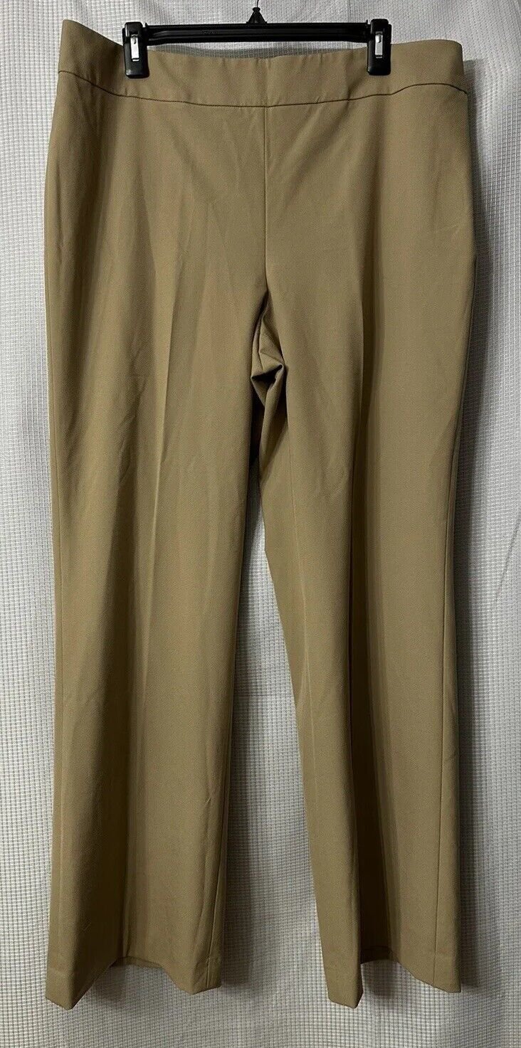NWT Talbots Womens Classic Side Zip Beige Pants Slacks Trousers Plus Size 16