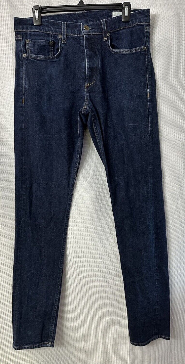 rag & bone New York Fit 2 Slim Mens Dark Washed Jeans Denim Size 31x32
