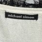NWT Michael Simon Womens Long Sleeve Ivory Black Sweater Jacket Size PL