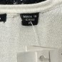 NWT Michael Simon Womens Long Sleeve Ivory Black Sweater Jacket Size PL