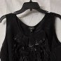 NWT Talbots Womens Black Ostrich Feather Silk Tank Top Blouse Shirt Plus 18WP