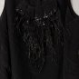 NWT Talbots Womens Black Ostrich Feather Silk Tank Top Blouse Shirt Plus 18WP