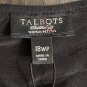 NWT Talbots Womens Black Ostrich Feather Silk Tank Top Blouse Shirt Plus 18WP