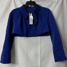 NWT Lida Baday Womens Blue Ribbon 3/4 Sleeve Jacket Top Size 4