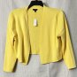 NWT Talbots Womens Long Sleeve Open Front Yellow Sweater Top Size Large