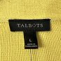 NWT Talbots Womens Long Sleeve Open Front Yellow Sweater Top Size Large