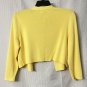 NWT Talbots Womens Long Sleeve Open Front Yellow Sweater Top Size Large