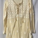 EUC Letarte Handmade Womens Long Sleeve Top Blouse Shirt Cover Up Size S/M