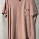 NWT Wahts Mens Short Sleeve Tee Parker Silver Pink Linen Blend Shirt Size 2XL