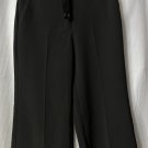 NWT White House Black Market Soft Drape Wide Leg Crop Womens Black Pants Size 6
