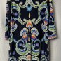 NWT Laundry Shelli Segal Los Angeles Womens 3/4 Sleeve Inkblot Dress Size 14