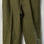 NWT Kate Hill Womens Olive Green Elastic Waist Silk Blend Pants Slacks Plus 18W