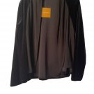 NWT Ellen Tracy Womens Black Open Front Long Sleeve Top Blouse Shirt Size Medium