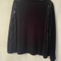 NWT Ellen Tracy Womens Black Open Front Long Sleeve Top Blouse Shirt Size Medium