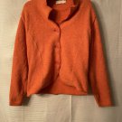 ALPHA Massimo Rebecchi Womens Long Orange Wool Blend Sleeve Sweater Size 48 EUC
