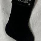Victorias Secret Stocking Black Faux Fur Rhinestone Christmas Plush Snowflake