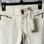 NWT Car Mar LF13 Womens Juniors Designer White Denim Skinny Jeans Size 26 USA