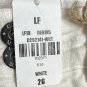 NWT Car Mar LF13 Womens Juniors Designer White Denim Skinny Jeans Size 26 USA