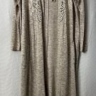 NWT Love Stitch Womens Long Sleeve Open Front Full Length Top Jacket Size Small