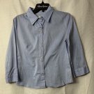 James Perse Womens Long Sleeve Button Front Blue Shirt Top Blouse Size Medium