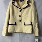 NWT Evan Picone Womens Banana Black Designer Blazer Suit Coat Jacket Size 6