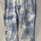 NWT RBX Womens Blue Tie Dye 7/8 Length Legging Ribbed Waist Jogger Size Small