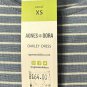 NWT Agnes & Dora Womens Blue White Stripe 3/4 Sleeve Casual Oakley Dress Size XS