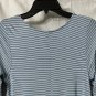 NWT Agnes & Dora Womens Blue White Stripe 3/4 Sleeve Casual Oakley Dress Size XS
