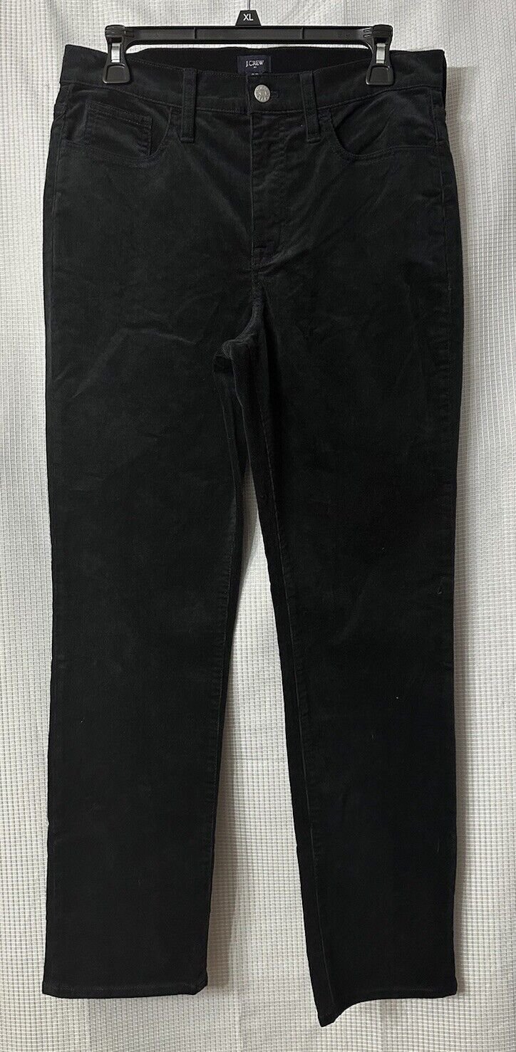NWT J. Crew Womens Black Stretch Corduroy Pants Slacks Trousers Size 29