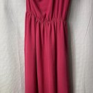 NWT FSL Apparel Womens Pink Simple Charm One Shoulder Maxi Dress Size Small