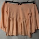 NWT Torrid Peach Pearl Womens Long Sleeve Cold Shoulder Top Blouse Shirt 6X