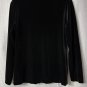 NWT Chicos Womens Basic Velvet Delanie Black Long Sleeve Top Blouse Shirt Size 1
